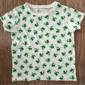 Kids Green Grasshopper Print T-Shirt